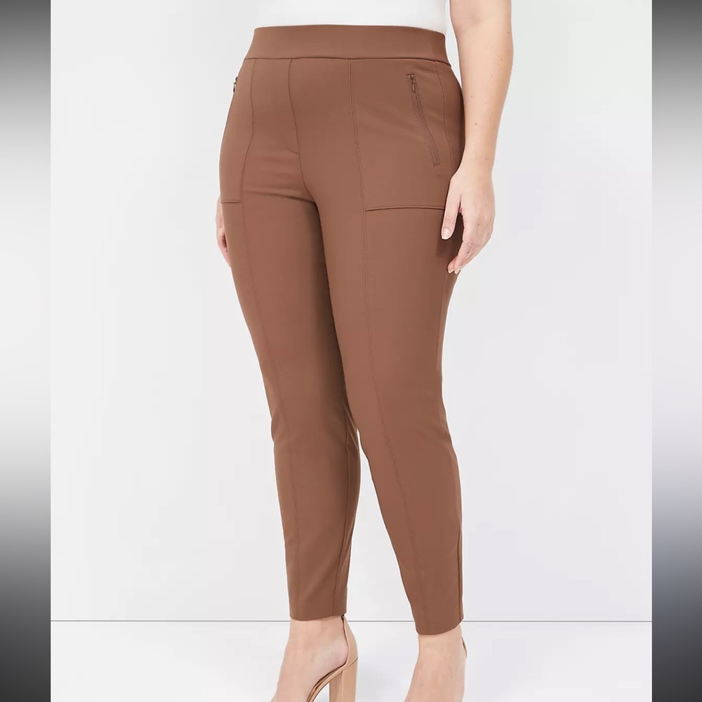 Lane Bryant On The Go Slim Ankle Pant In Khaki Tan Size 24